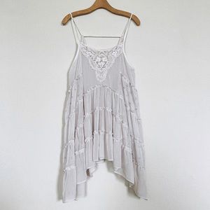 Free People | Sheer Layered Lace Mini Dress Size M